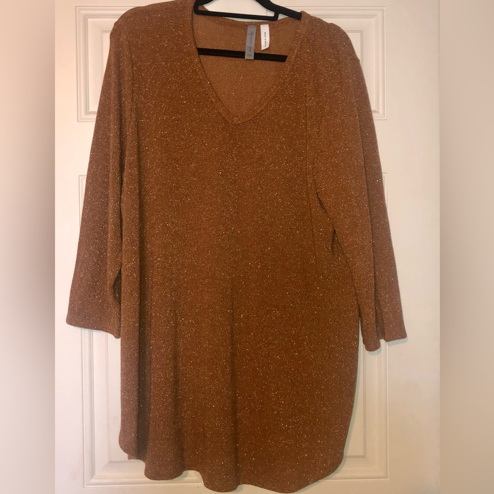 NWOT boutique Honey me brand lightweight top sweater sz XXXL 3x plus holiday